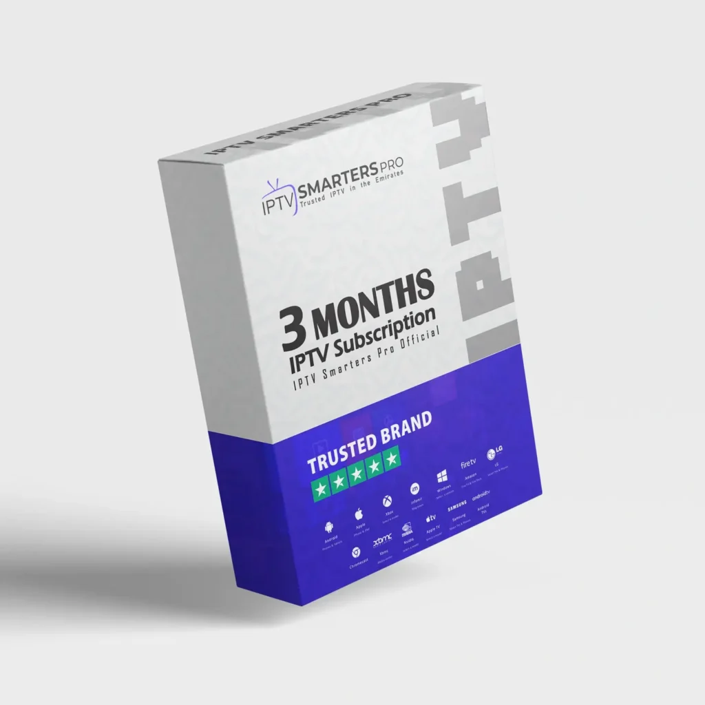 3-month IPTV Smarters Pro subscription box – best IPTV in Dubai and UAE